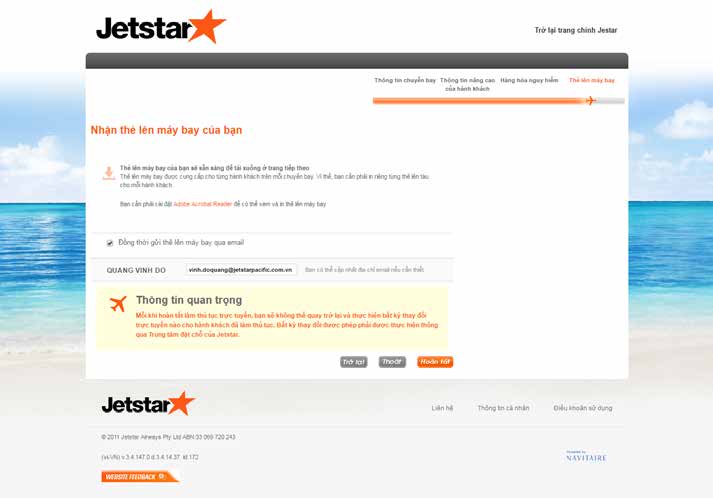check in online Jetstar