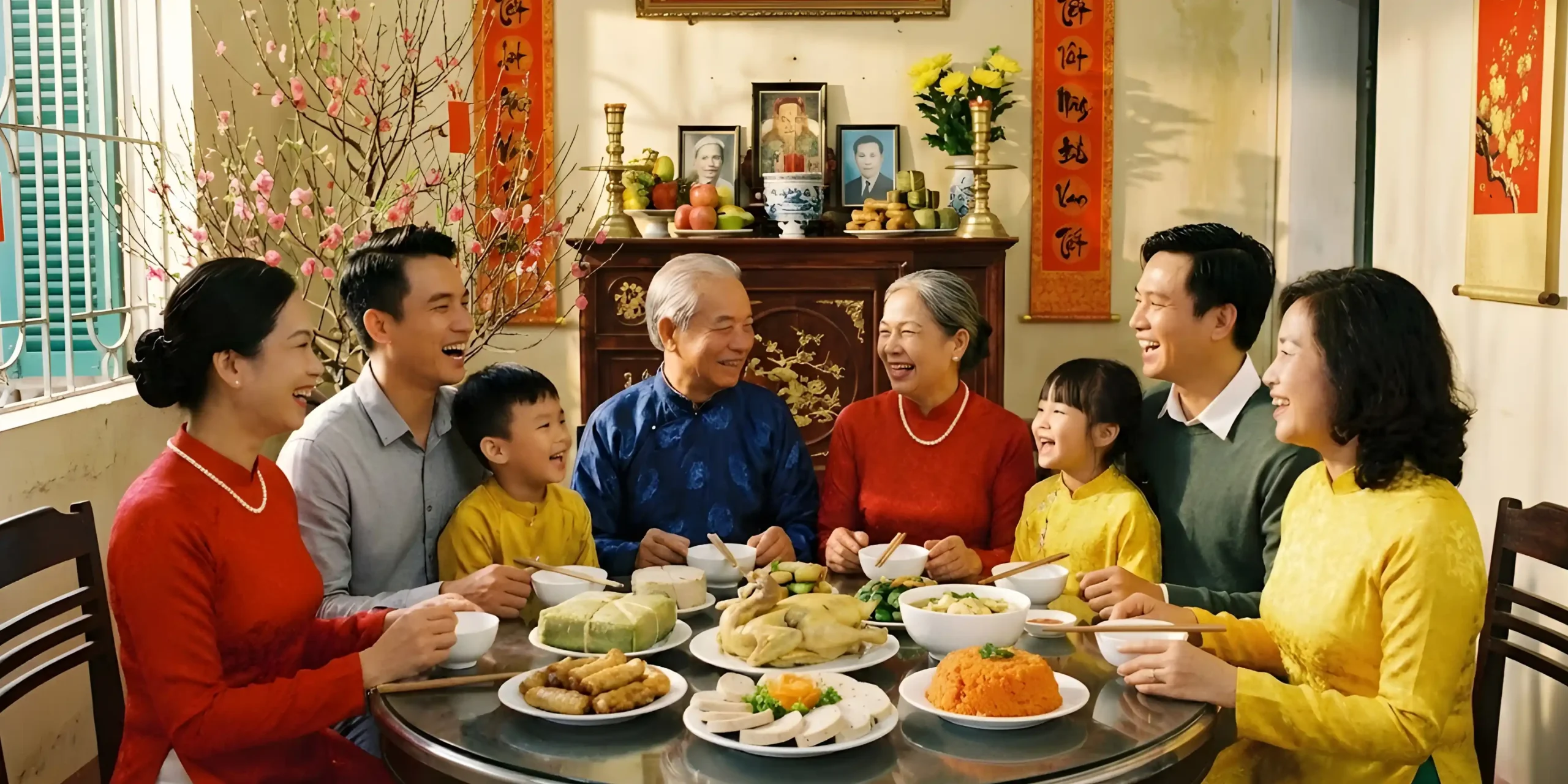 Còn gì hạnh phúc hơn được trở về mâm cơm quây quần bên gia đình 