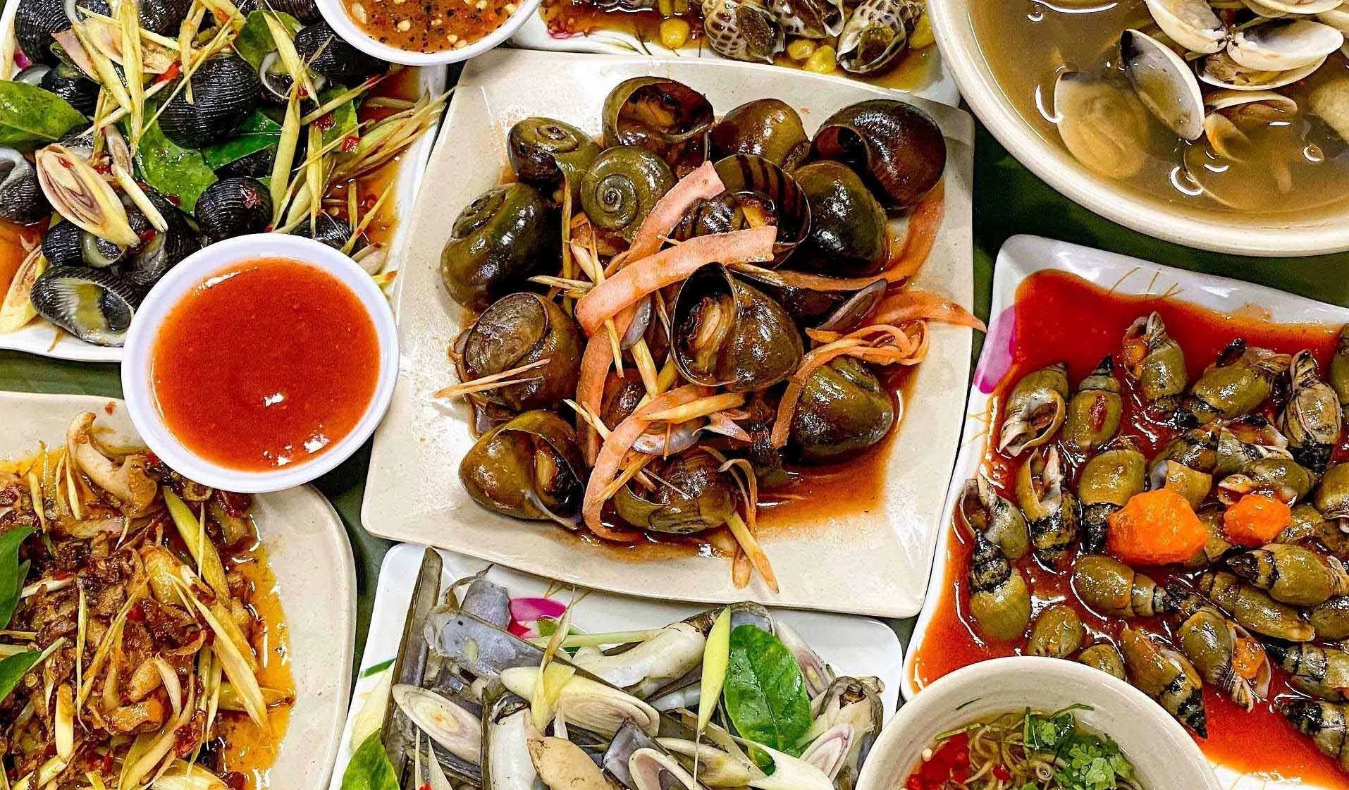 Ốc Sài Gòn đa dạng được chế biến thơm ngon với giá cả phải chăng